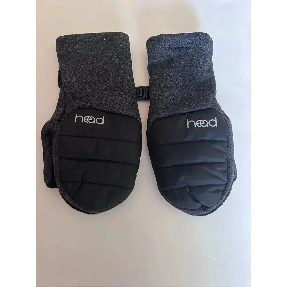 Head Kids Children's Mittens Touchscreen Running Gloves XS Sizes 2-4 Gray Black‎